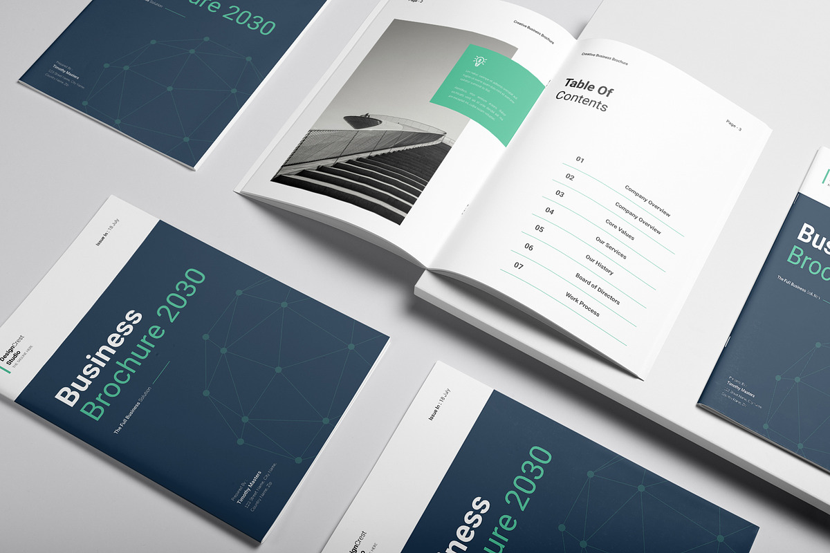 Business Brochure Template, a Brochure Template by DesignCrest (Photo 5 of 13)