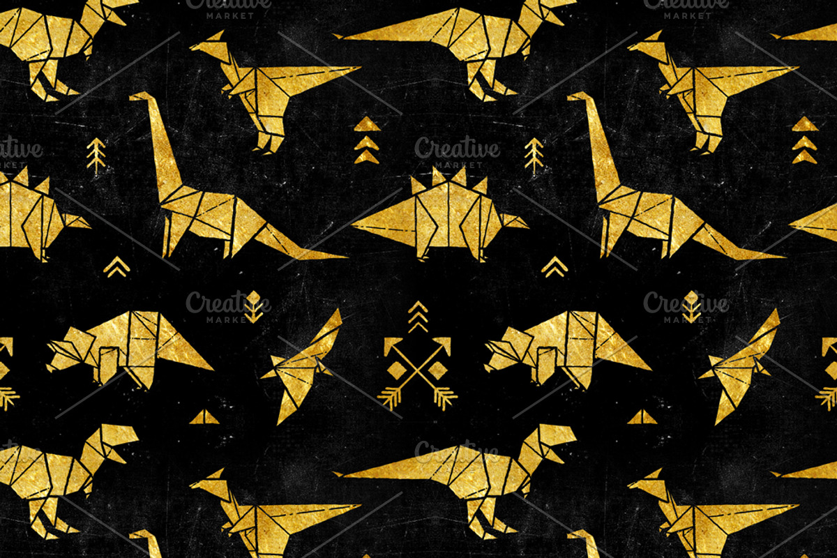 Gold Geometric Patterns, a Pattern Graphic by PenguinHouse (Photo 6 of 10)