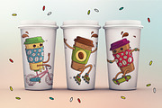 Funny Coffee Cups, a Sport Illustration by chekart (Thumbnail 3 of 6)