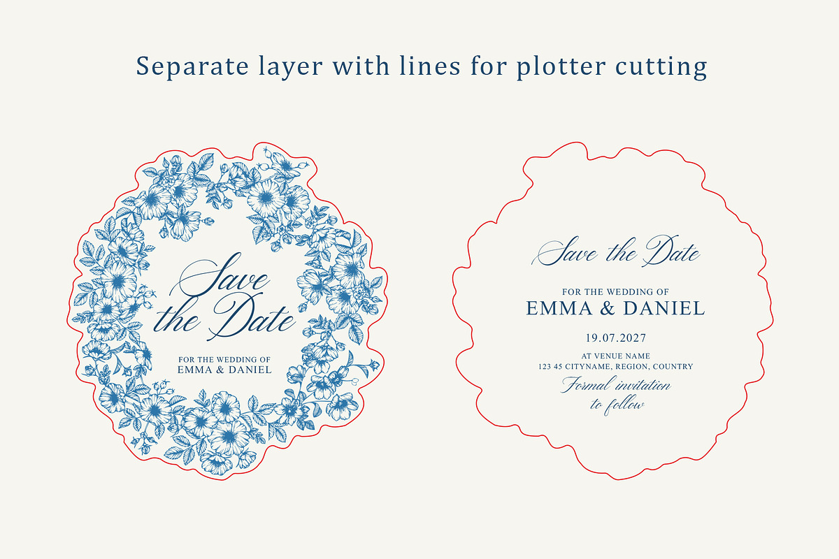 Vintage Wedding Stationery Set, a Stationery Template by Garden in frame (Photo 3 of 9)