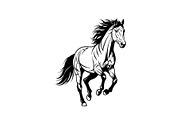 Black Horse Silhouette Bundle, an Illustration by jahid234 (Thumbnail 5 of 31)