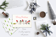 Winter Penguins. Watercolor clipart, an Animal Illustration by LABFcreations (Thumbnail 5 of 8)