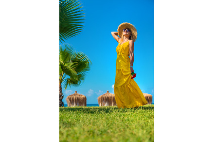 Woman on vacation at sea. Selective, a Person Photo by yanadjana