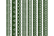 Forest Green Vector Lace Borders, an Illustration by Amanda Ilkov (Thumbnail 5 of 5)