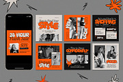Orange Indie Fashion Instagram Set, a Social Media Template by Aiyari Graphic (Thumbnail 3 of 5)
