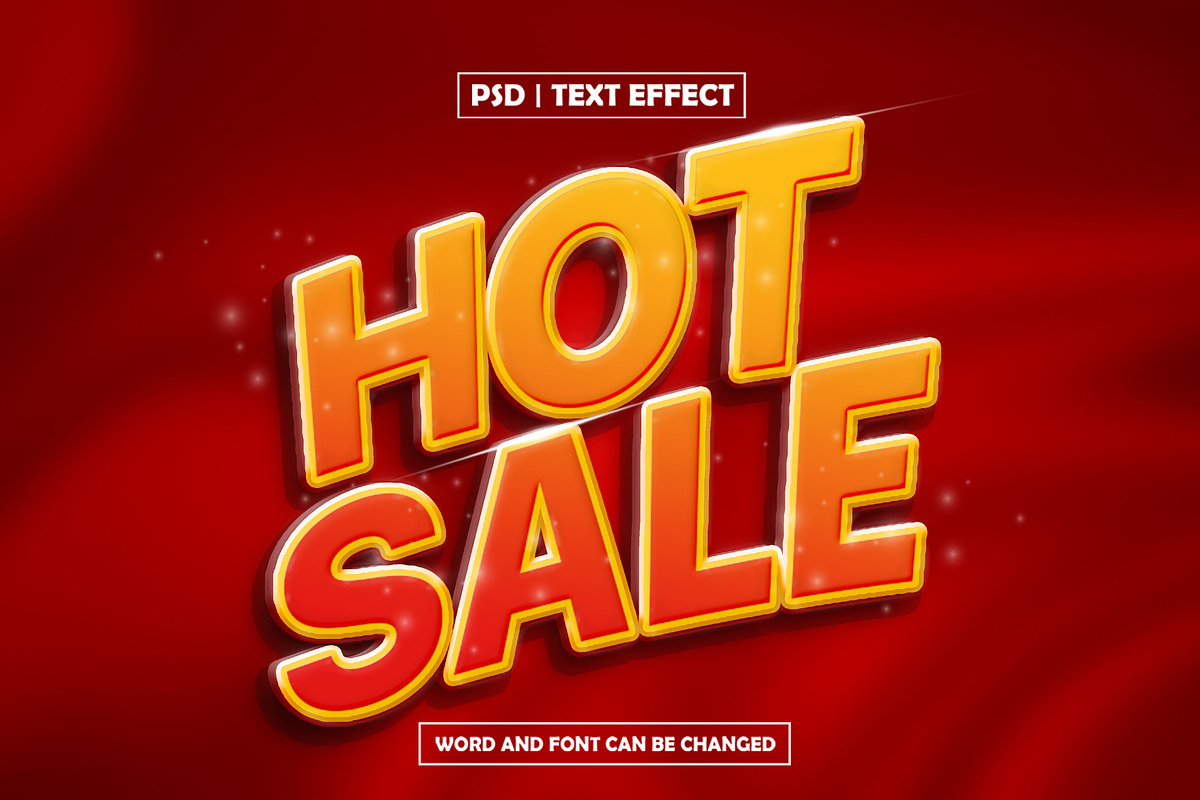 Hot sale 3d text effect, a Layer Style Add-On by AP Market (Photo 2 of 2)