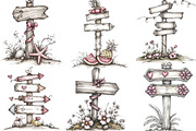 Whimsical Summer Singpost Clipart, an Illustration by Designking (Thumbnail 3 of 5)