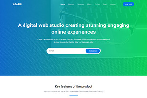 Adaric - Landing Page Template