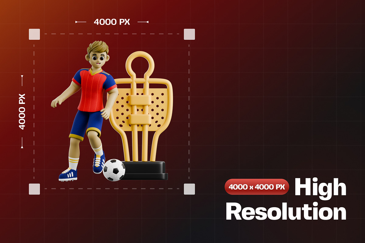 Football Learn 3D Character Pack, a Characters & Person 3D Model by Haps Space (Photo 2 of 4)