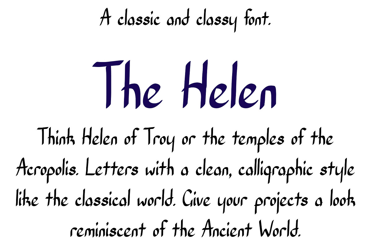 Font Helen Classical Calligraphy, a Sans Serif Font by PageLightStudios (Photo 2 of 4)