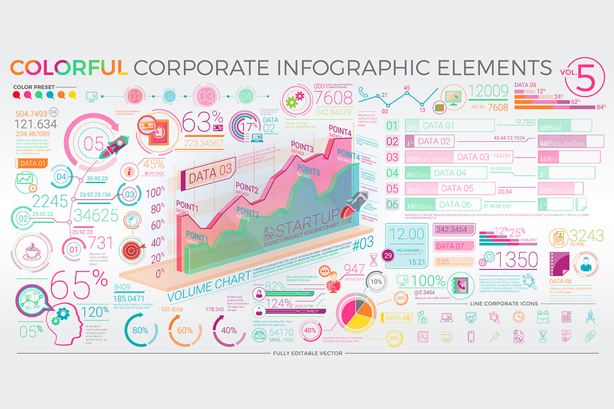Colorful Corporate Infographics, a Finance Illustration by ConceptCafe (Photo 6 of 7)