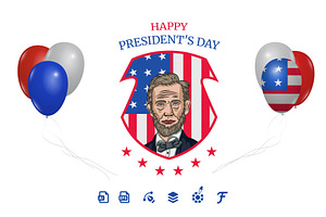 Presidents Day Design Elements Set, an Object Graphic by FarhanYousaf
