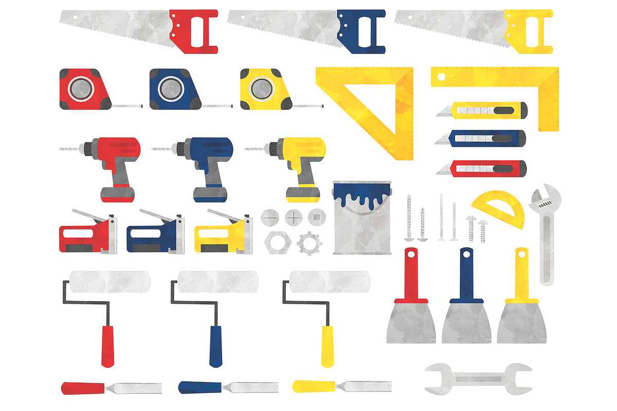 Hand Tools Clipart Bundle, Workshop, an Object Illustration by SugarPickle Clip Art (Photo 3 of 3)
