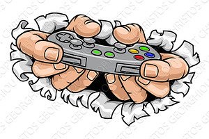 Gamer Hands Video Game Controller, a Sport Illustration by Christos Georghiou