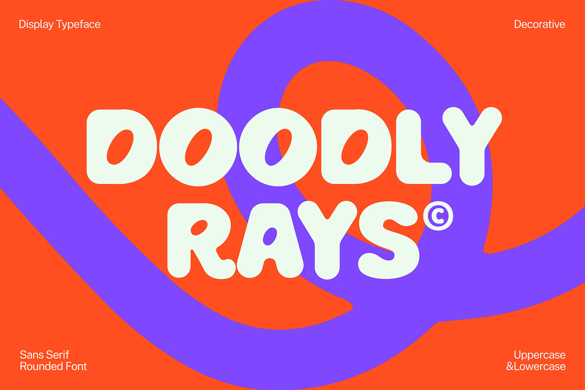 Doodly Rays, a Sans Serif Font by Studio Moara (Photo 1 of 6)