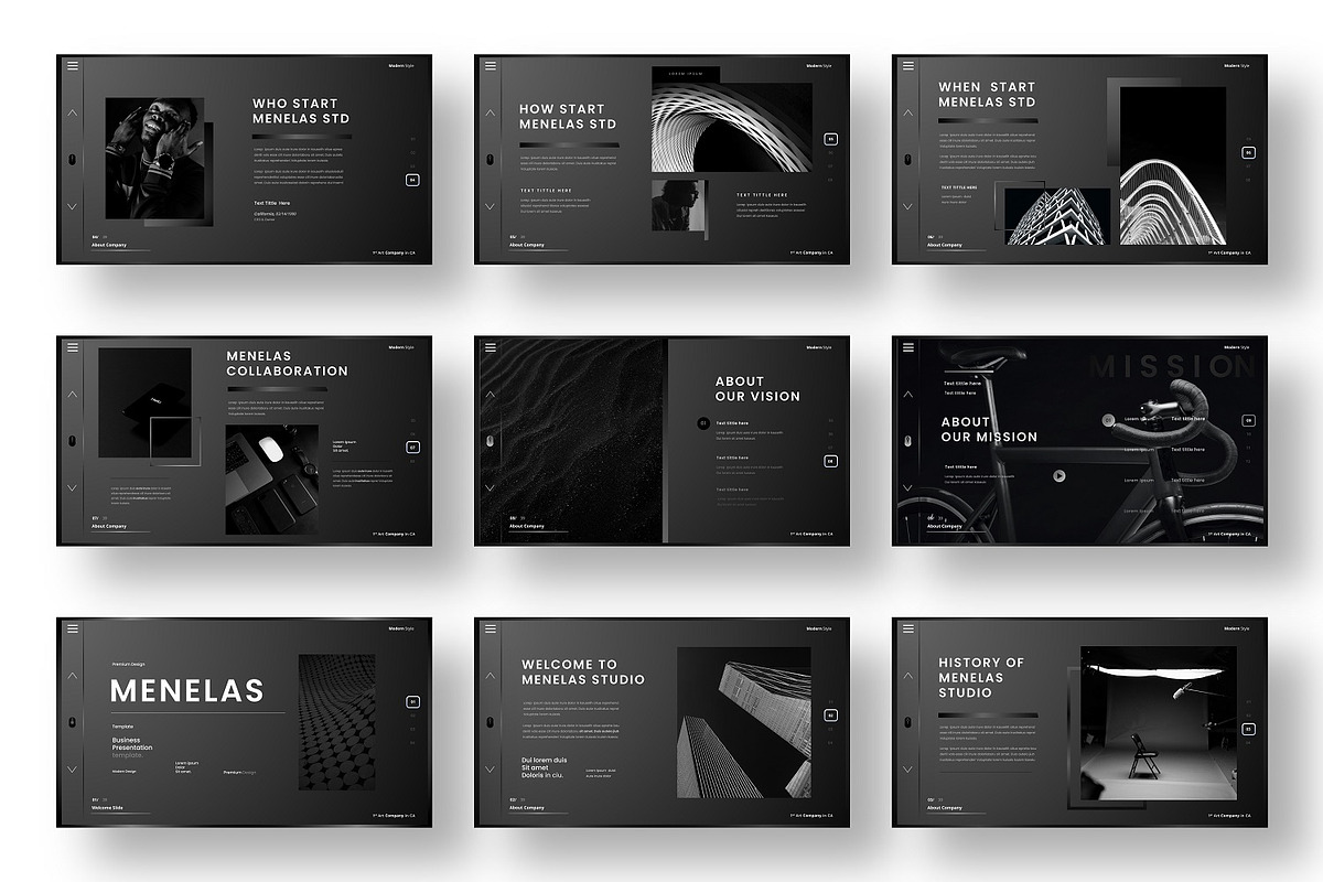 Menelas - Business Google Slide, a Presentation Template by Dens Creative Studio (Photo 2 of 6)