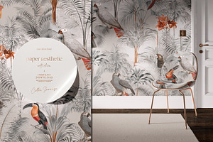 Tropical Birds Luxury Pattern