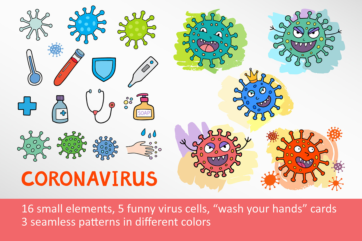 Coronavirus COVID-19 Vector Pack, a Healthcare Illustration by natsa (Photo 1 of 6)