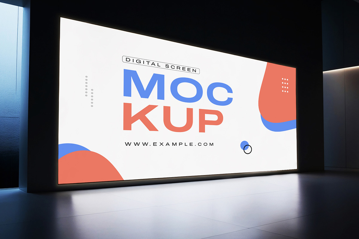 Digital Screen Mockup Template, an Advertising Mockup by CreativeShaper (Photo 1 of 2)