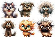 Quirky Crazy Dogs Sublimation Clipar, an Animal Illustration by Designworld (Thumbnail 2 of 6)
