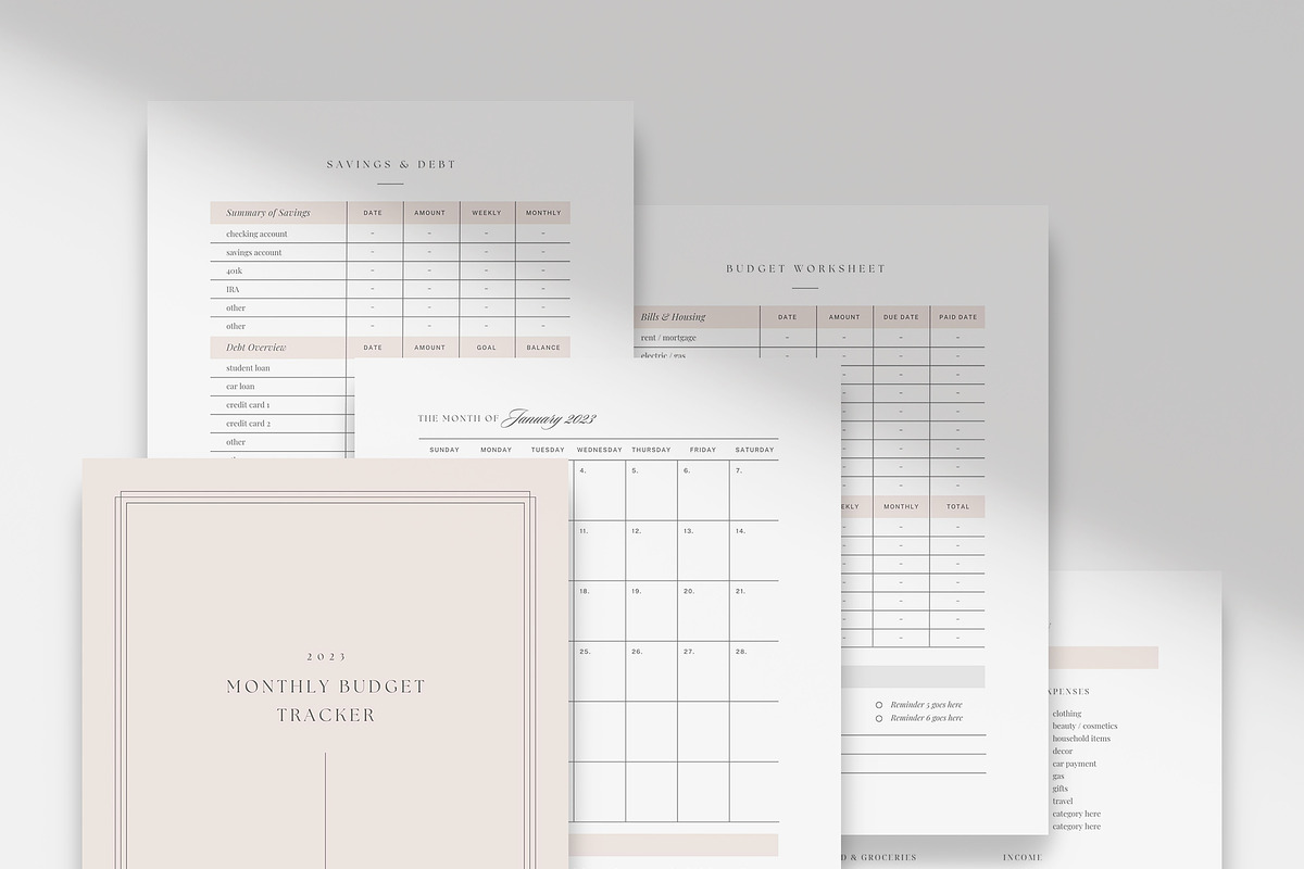 Printable Budget Planner Printable, a Presentation Template by roselindoco (Photo 1 of 4)