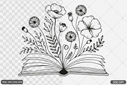 Floral Book SVG PNG Bundle Vol. 1, an Illustration by Actual Pixel (Thumbnail 15 of 29)