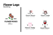 Minimalist Flower Logo Bundle, a Branding & Logo Template by Dyn Studio (Thumbnail 1 of 6)