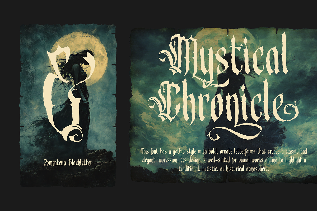 Pomenteva - Blackletter Typeface, a Blackletter Font by madeDeduk (Photo 5 of 10)