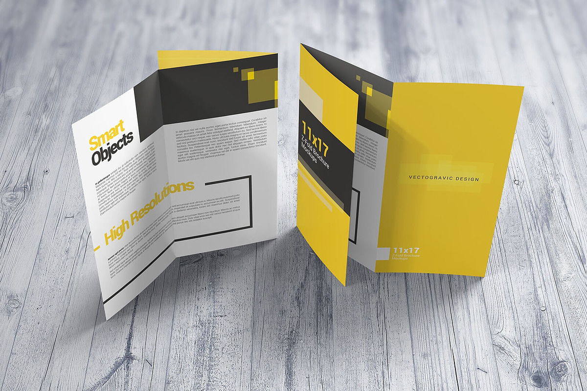 1117 Z-Fold Brochure Mockups, a Mockup by Vectogravic Design (Photo 4 of 6)