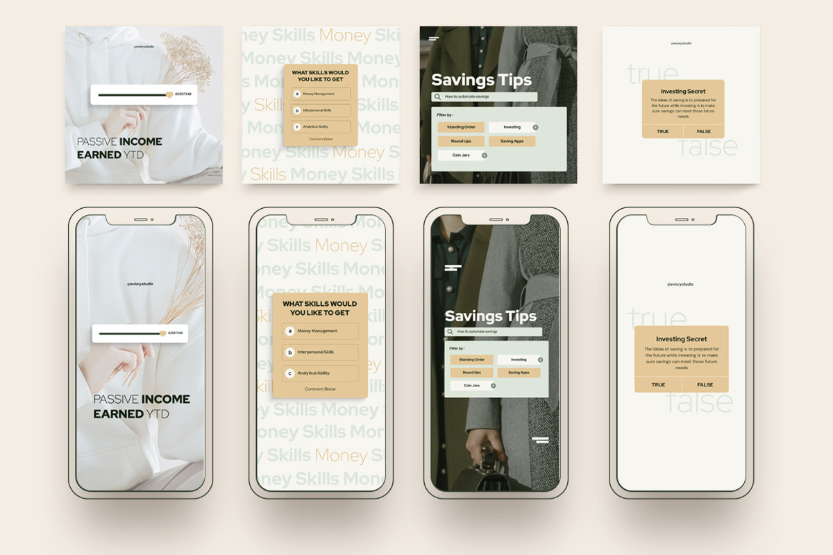 Financial Instagram Creator CANVA PS, a Social Media Template by Eviory (Photo 19 of 34)