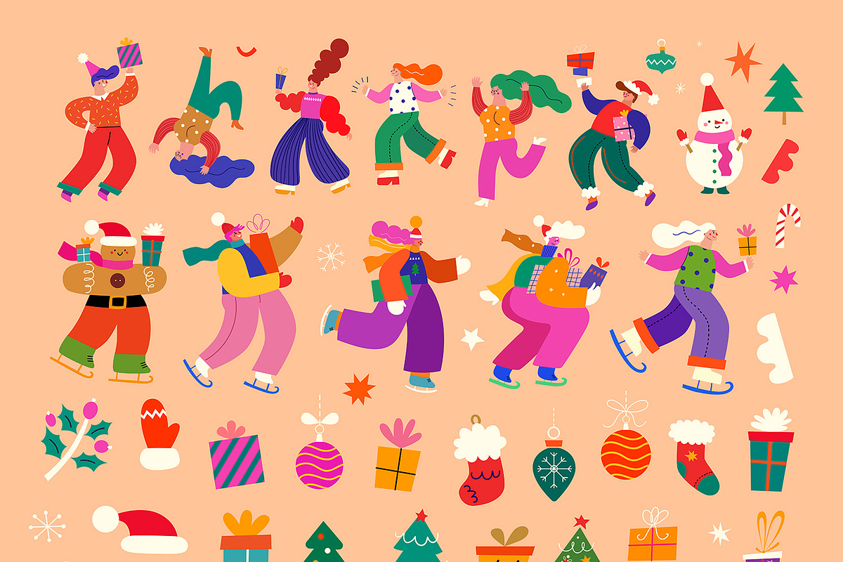 Merry Christmas and Happy New Year!, a Seasonal Illustration by MoleskoStudio (Photo 12 of 27)
