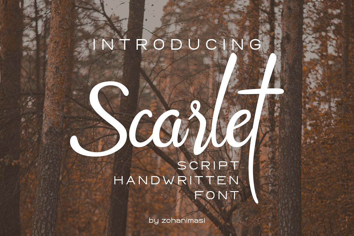 Scarlet - Script Handwritten Font, a Script Font by zohanimasi