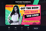 Fitness Youtube Thumbnails, a Social Media Template by Ammad (Thumbnail 5 of 6)