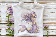 Whimsical Summer Mermaid Clipart, an Illustration by OK Design (Thumbnail 6 of 6)