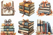 Autumn Bow Book Stack Clipart, an Illustration by CraftArtStudio (Thumbnail 2 of 6)