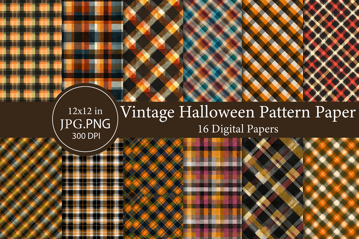 Vintage Halloween Pattern Paper, a Texture Illustration by Designworld (Photo 1 of 6)