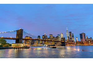 Brooklyn bridge and manhattan at sunset new york usa stock photo containing, an Architecture Photo by Leonid Andronov
