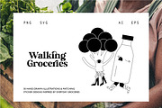 Walking Groceries: Vector Art, a Food Illustration by natahamilton (Thumbnail 1 of 15)
