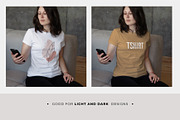 T-SHIRT MOCKUP MODEL WITH PHONE, a Shirt Mockup by TrendkeyMockups (Thumbnail 4 of 4)