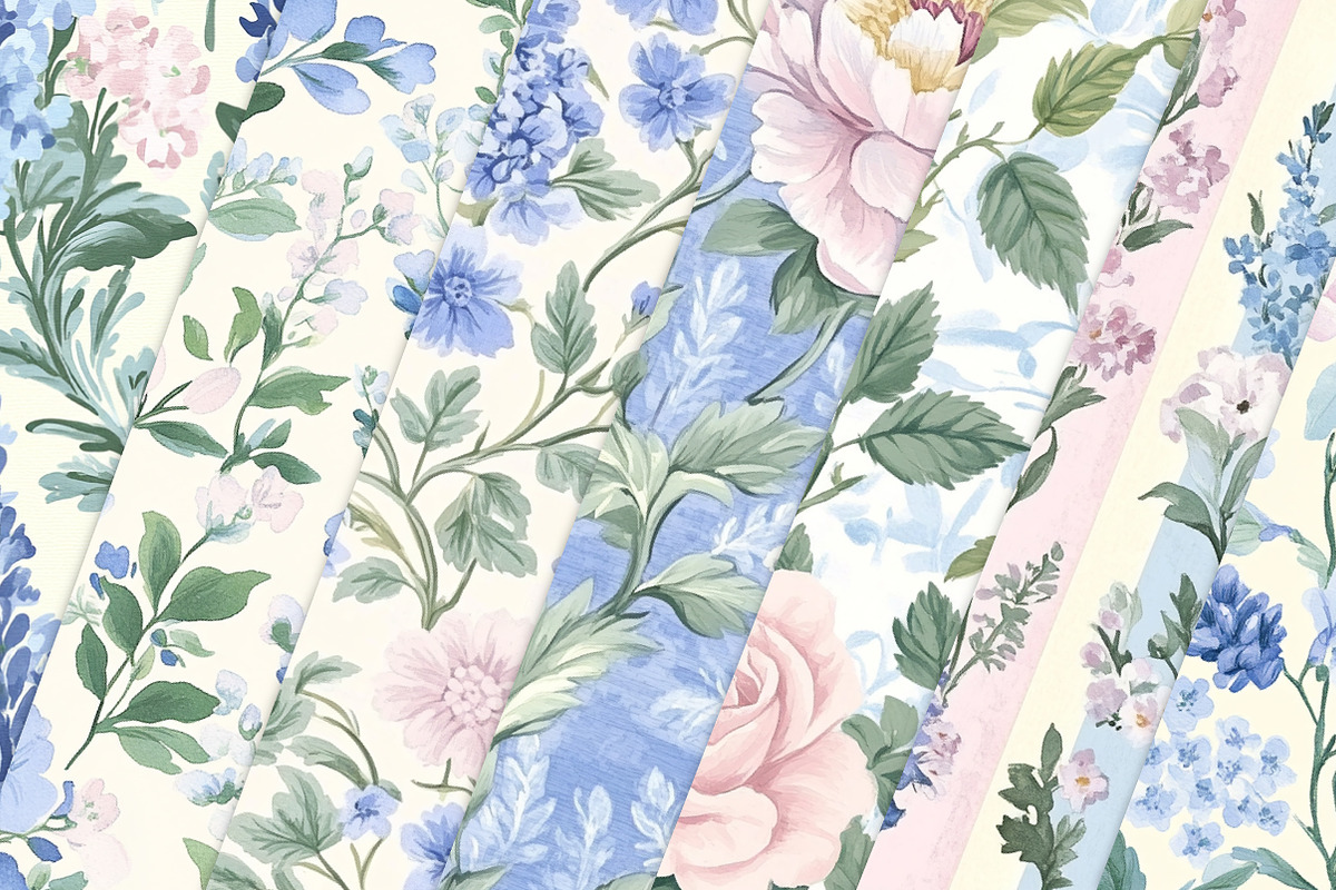 Grandmillennial Seamless Patterns, a Texture Illustration by Dream Creation (Photo 2 of 5)