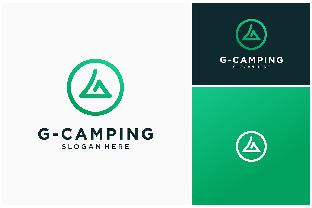 Letter G Camping Camp Tent Logo, a Branding & Logo Template by ika trisiana (Photo 1 of 2)