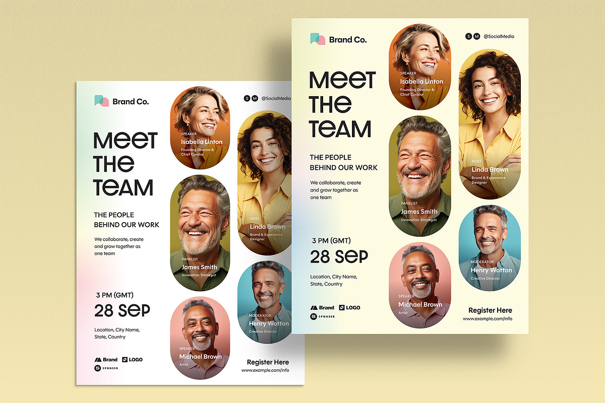 Meet The Team Flyer Poster Template, a Poster Template by BrandPacks (Photo 4 of 5)