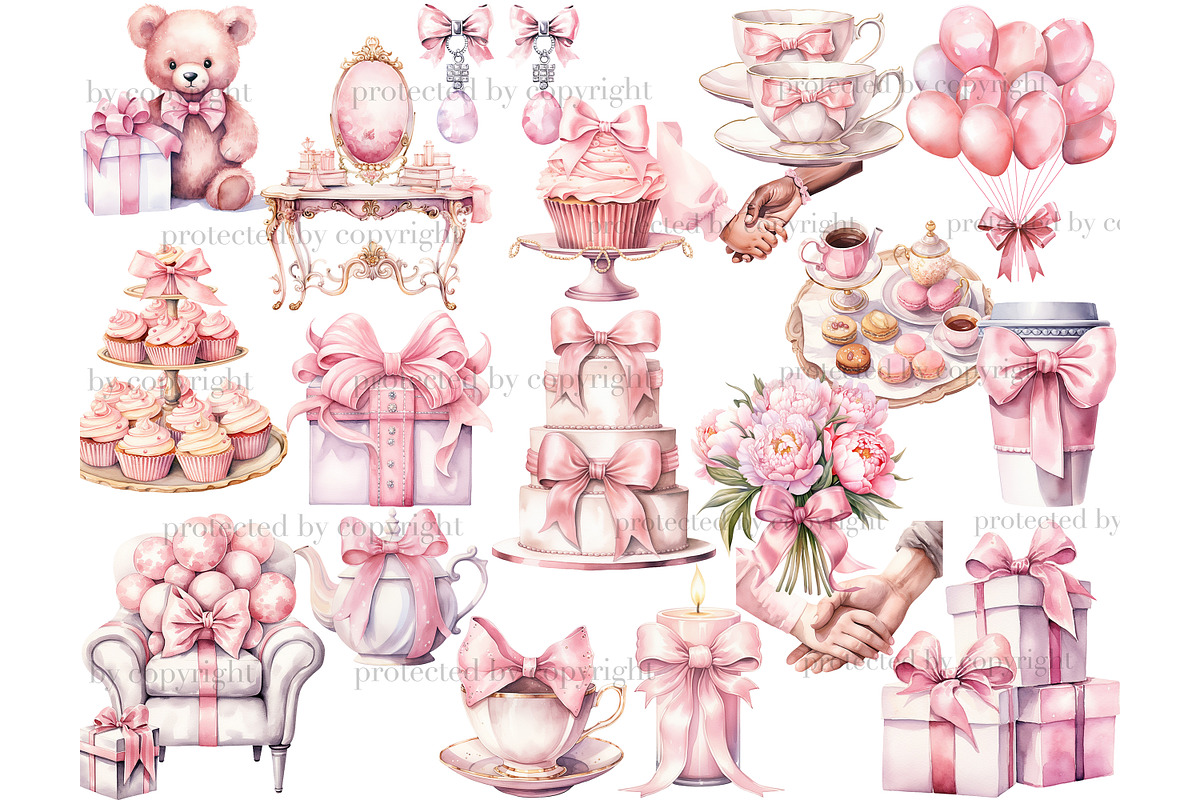 Mothers Day Clipart Bundle, a Seasonal Illustration by GlamArtZhanna (Photo 3 of 6)