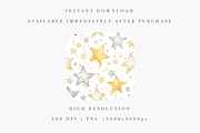 Christmas Star Seamless Pattern, a Decorative Illustration by Pati Charm Studio (Thumbnail 3 of 7)