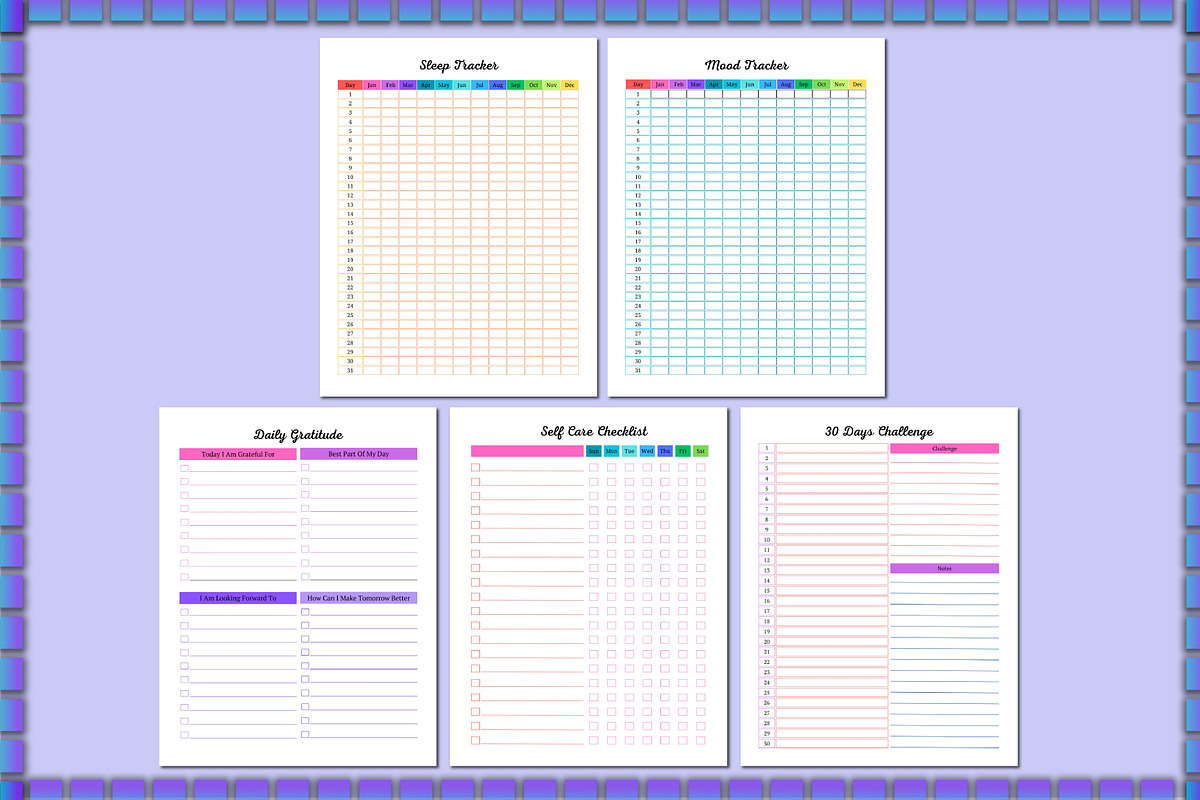 Self Care Planner For Canva KDP, a Stationery Template by Shumaya (Photo 4 of 5)