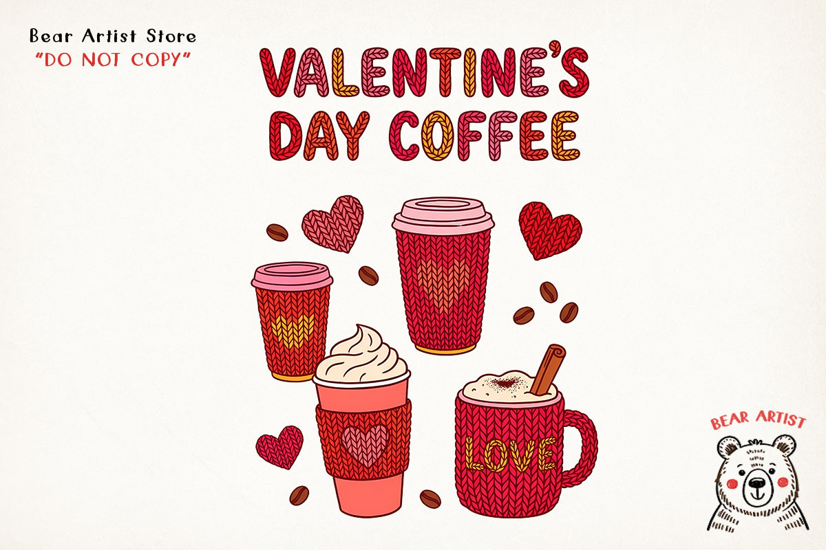 Valentine Crochet Coffee Sublimation, an Illustration by GlitterCraft (Photo 40 of 41)