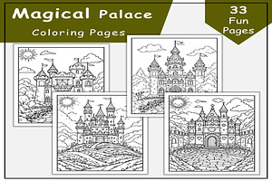 Historical Palace Coloring Pages, a Print Template by Made By Ahmed