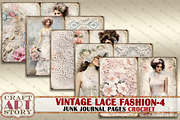 Lace fashion Junk Journal Kit part 4, a Person Illustration by CraftArtStory (Thumbnail 2 of 6)