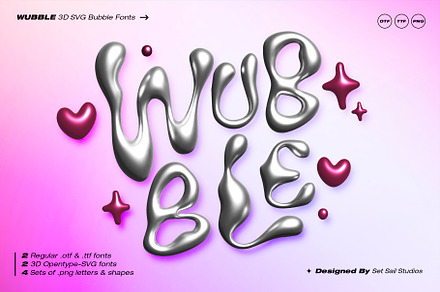 Wubble SVG Font & Letterset, a Font by Sam Parrett