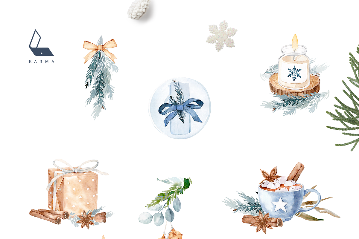 Warm & Cozy Christmas Clipart, an Illustration by Karma (Photo 14 of 20)